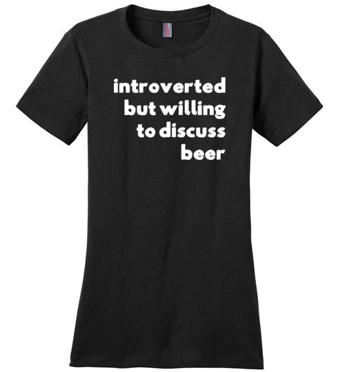 Introverted But Willing To Discuss Beer Canvas