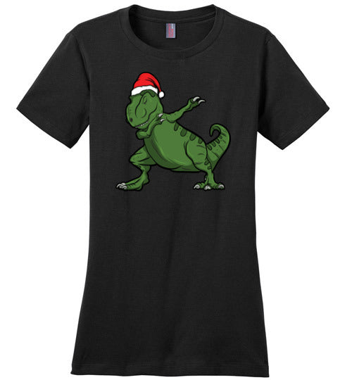 Christmas Dabbing T-Rex Canvas