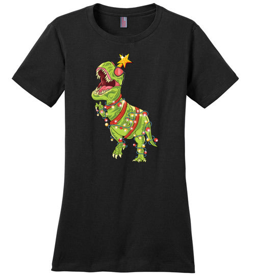 Tree Rex Christmas Canvas