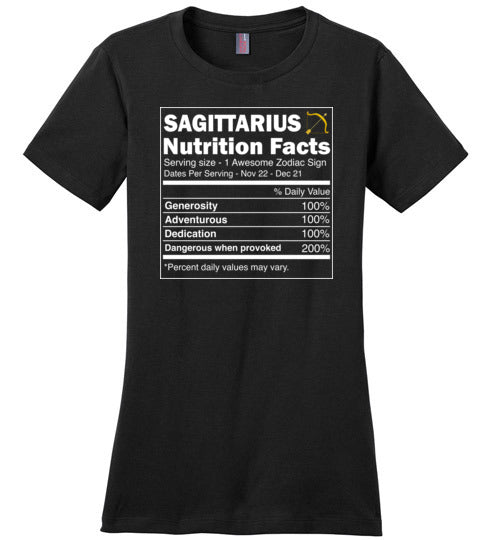 Zodiac Sagittarius Nutrition Facts