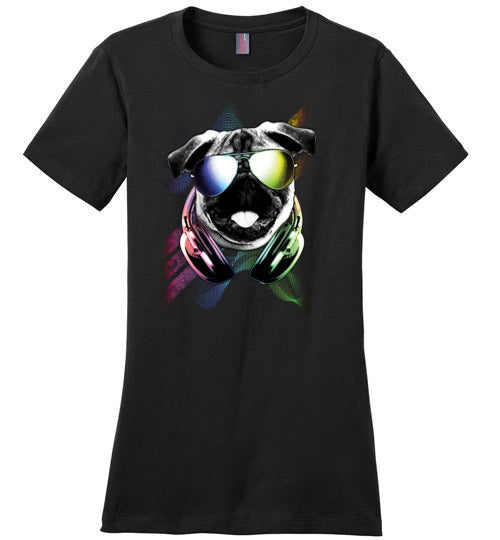 DJ Pug Dog Rave Canvas