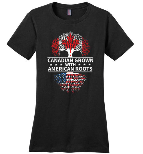 Canadian Grown with American Roots Canvas