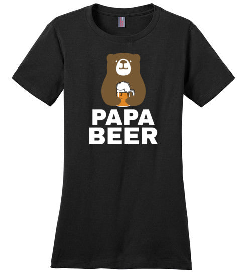 Cute Papa Beer Bear Canvas