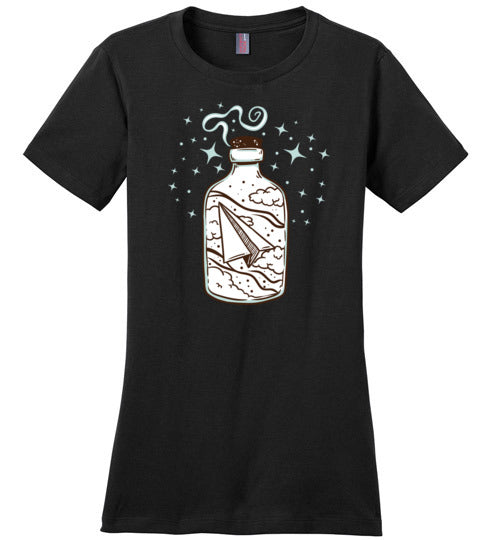 Paper Airplane Bottle Canvas