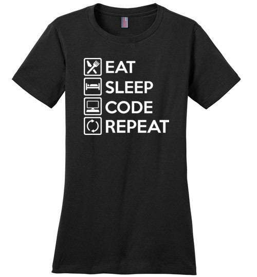 Eat Sleep Code Canvas