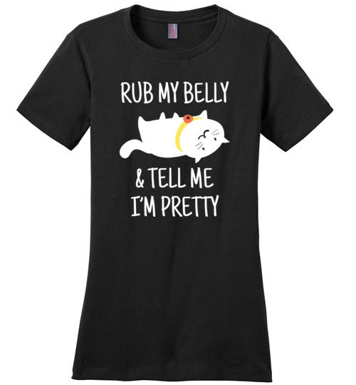 Cat Rub My Belly And Tell Me Im Pretty Canvas
