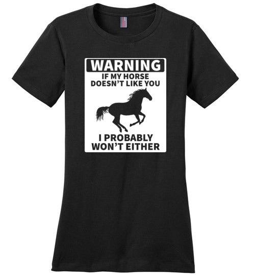 Horse Warning Canvas
