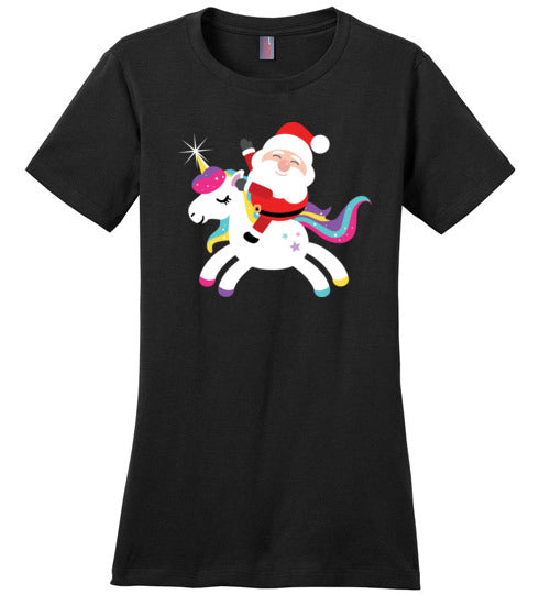 Santa Riding Unicorn Canvas