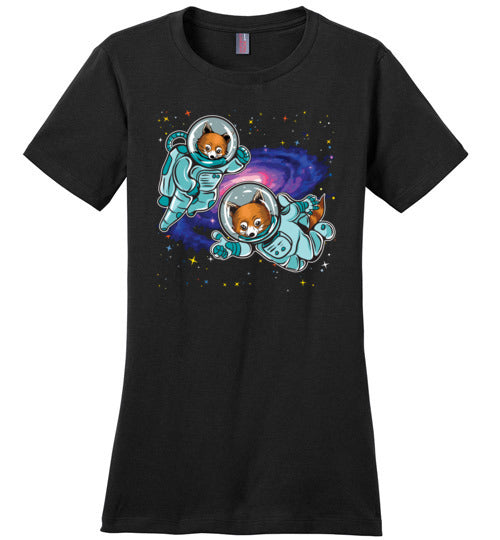 Red Pandas In Space Canvas
