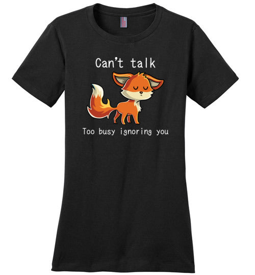 Fox Cant Talk Too Busy Ignoring You Canvas