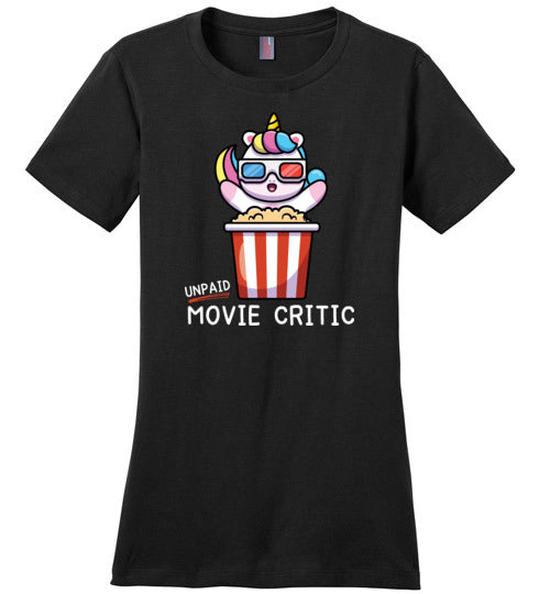 Unicorn Unpaid Movie Critic Canvas
