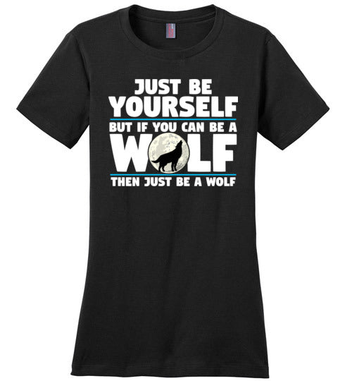 Just Be Yourself Wolf Canvas