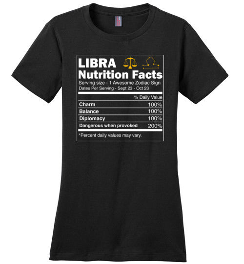 Zodiac Libra Nutrition Facts Canvas