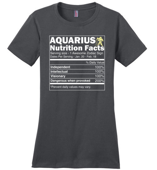Zodiac Aquarius Nutrition Facts Canvas