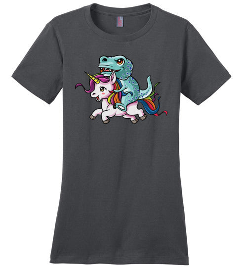 Fancy Cute T-Rex Riding Unicorn