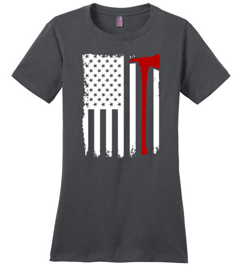 Firefighter American Flag Canvas