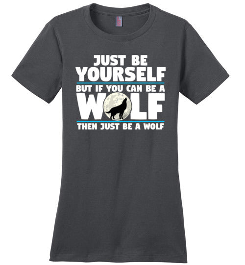 Just Be Yourself Wolf Canvas