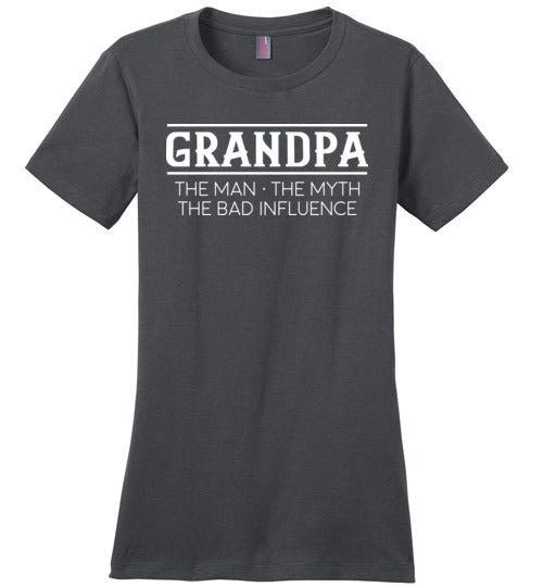 Grandpa Man Myth Bad Influence Canvas