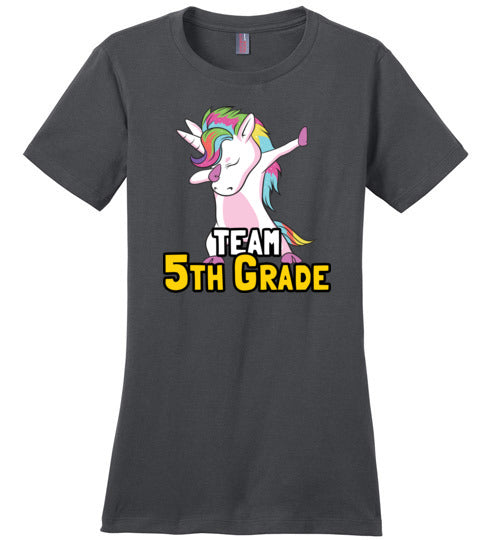 Team Fifth Grade Unicorn Canvas