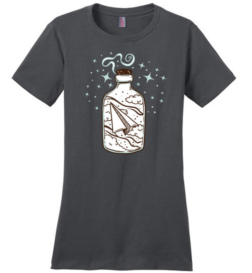 Paper Airplane Bottle Canvas