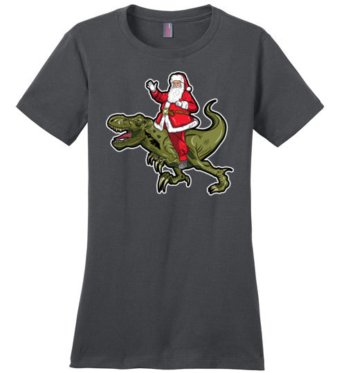 Santa Riding T-Rex