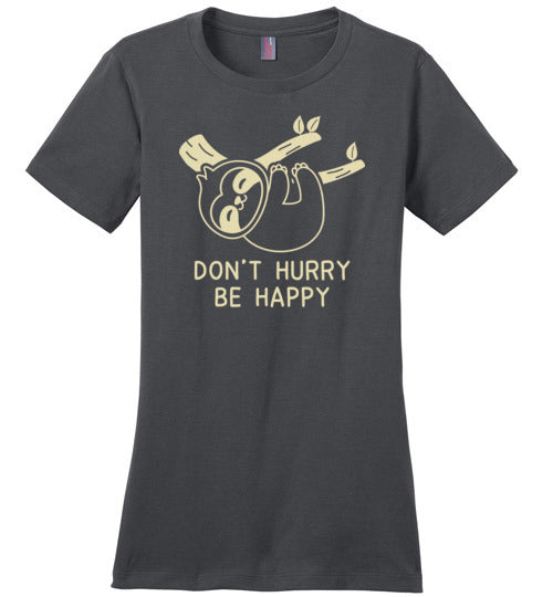 Sloth Don't Hurry Be Happy Canvas
