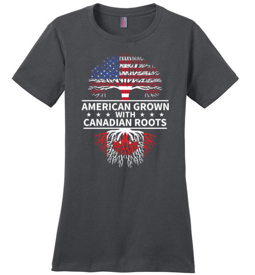 American Grown With Canadian Roots Canvas