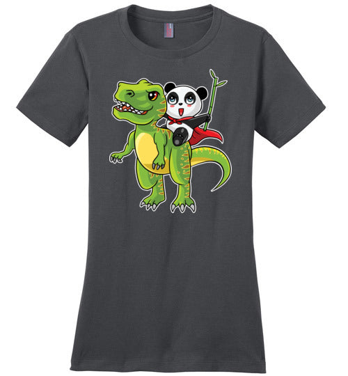 Panda Riding T-Rex Bamboo