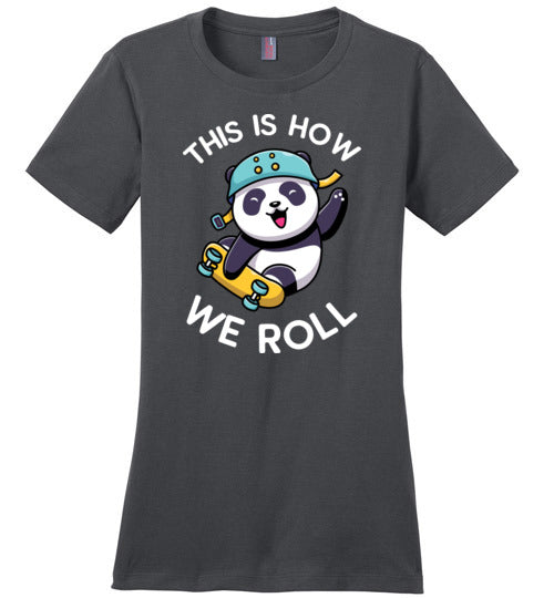 Panda Skateboard This Is How We Roll Canvas