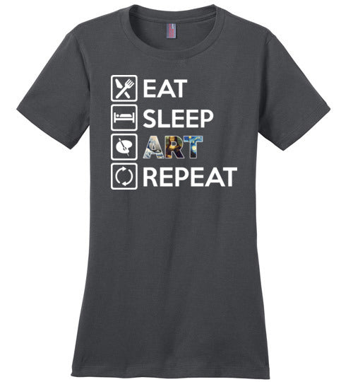 Eat Sleep Art Repeat Canvas