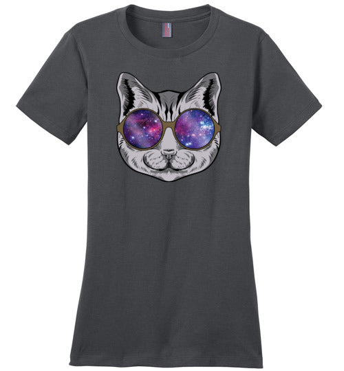 Cat Space Galaxy Glasses Canvas