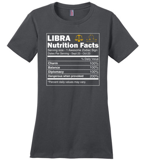 Zodiac Libra Nutrition Facts Canvas