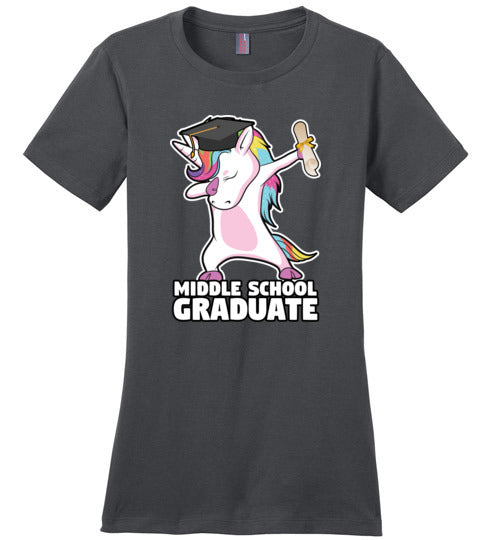 Middle School Dabbing Unicorn Graduate