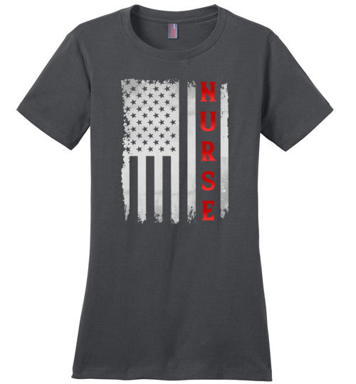 Nurse American Flag Canvas