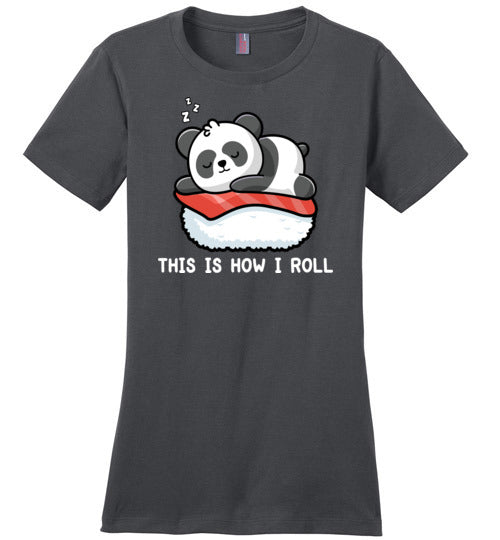 Sushi Panda This is How I Roll Canvas