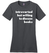Introverted But Willing To Discuss Books Canvas
