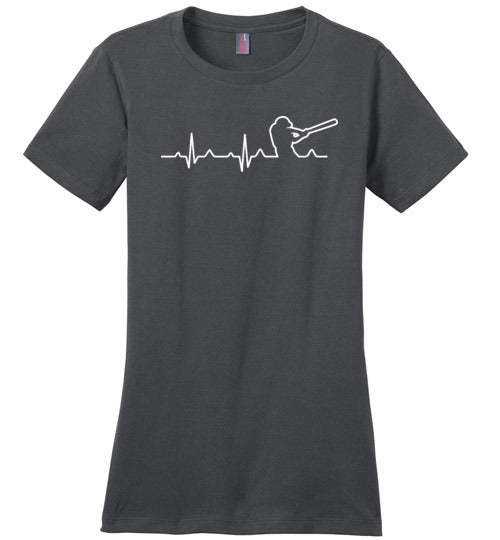 Baseball Player Heartbeat Canvas