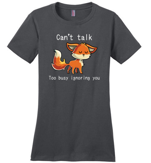 Fox Cant Talk Too Busy Ignoring You Canvas