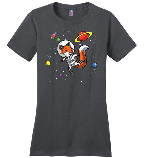Astronaut Fox In Space Canvas
