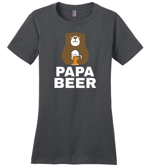 Cute Papa Beer Bear Canvas