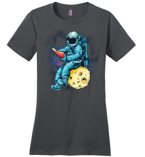 Astronaut Reading Space Canvas