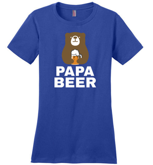 Cute Papa Beer Bear Canvas