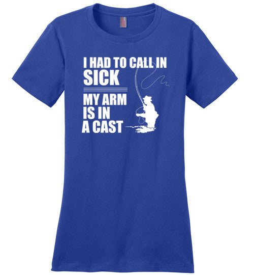 Fishing Had To Call In Sick Arm Cast Canvas