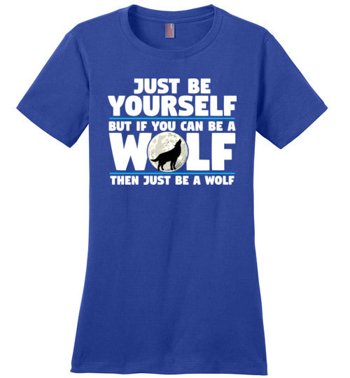 Just Be Yourself Wolf Canvas