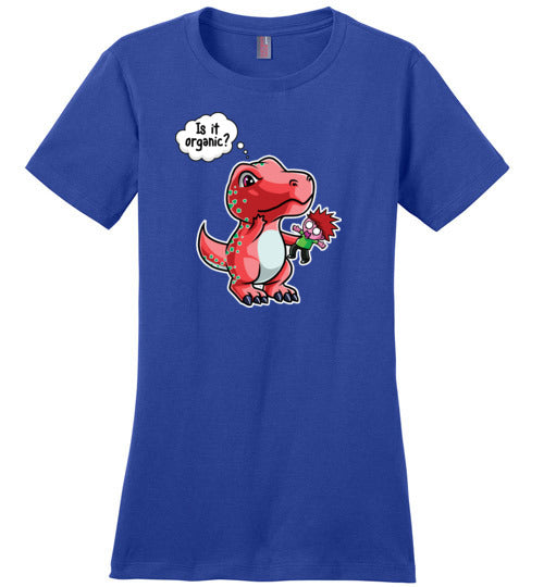 Dinosaur T-Rex Is It Organic Canvas