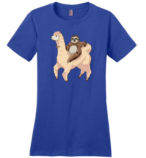 Sloth Riding A Llama Canvas