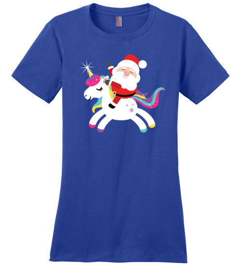 Santa Riding Unicorn Canvas