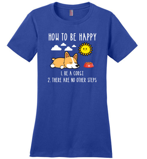 How To Be Happy Corgi Canvas