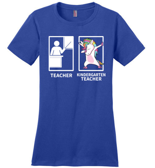 Dabbing Kindergarten Unicorn Teacher Canvas