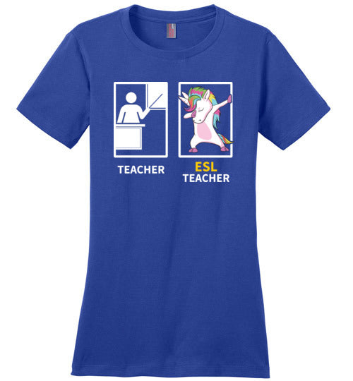 Dabbing Unicorn ESL Teacher Canvas